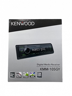 Автомагнитола Kenwood KMM-105GY (Цифровой медиаресивер, зеленая подсве