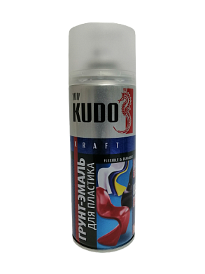 Грунт-эмаль для пластика KUDO серый темный (520 мл.)