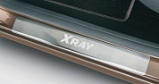 Комплект накладок на пороги с именем модели LADA XRAY, XRAY Cross